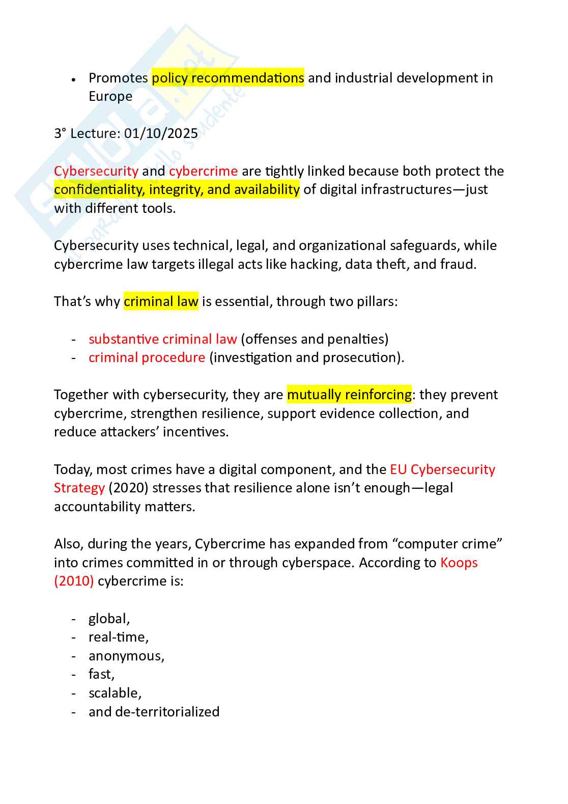 Appunti Information and technology law (parte 1) Pag. 6