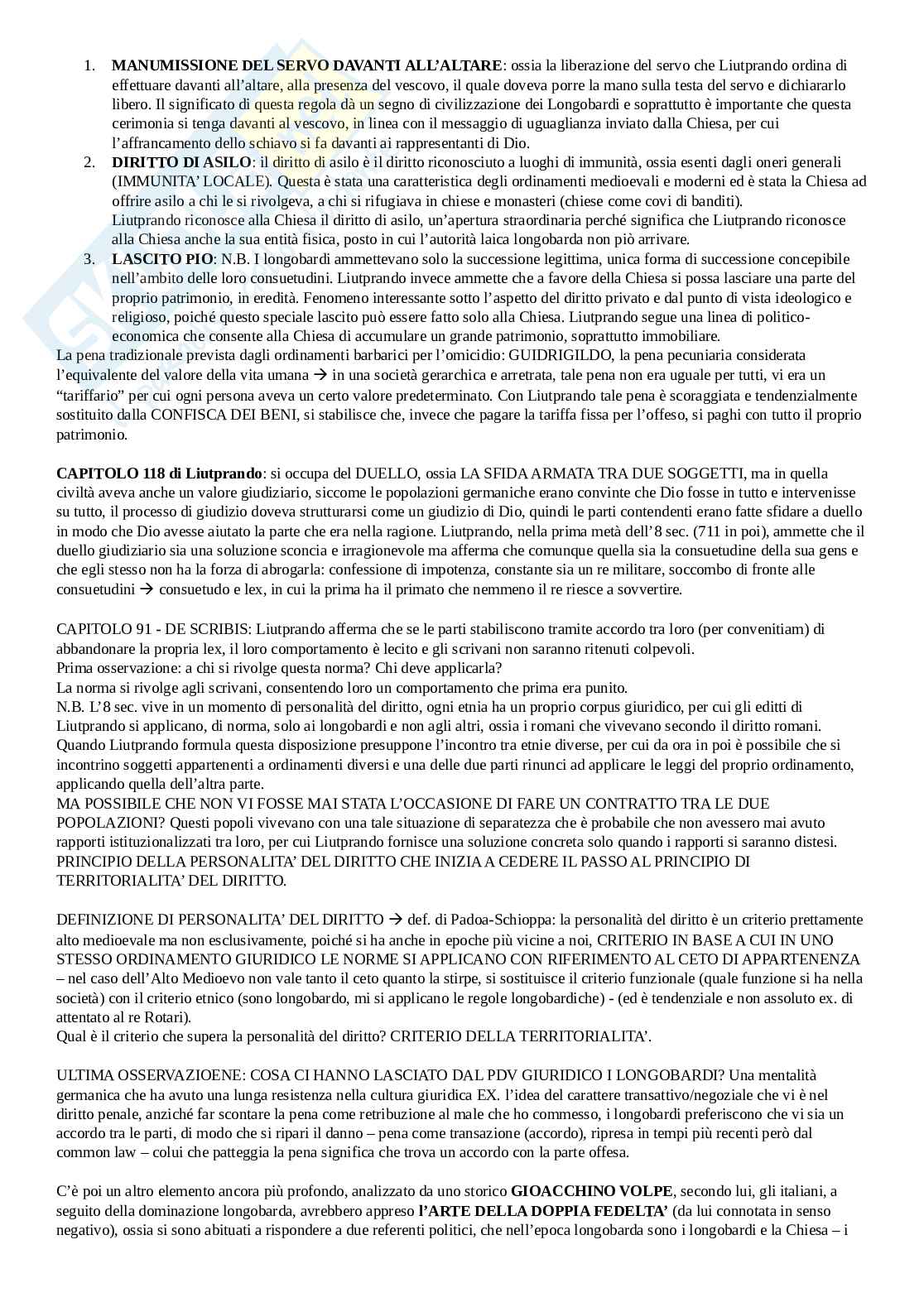 Appunti di storia del diritto italiano  Pag. 11