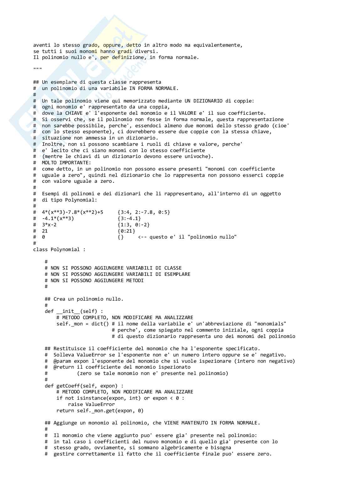 Elementi di informatica e programmazione: esame gennaio 2025 Pag. 2