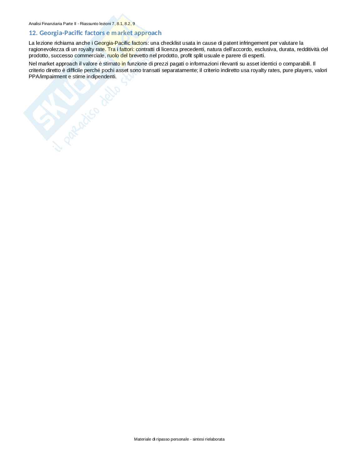 Appunti lezione 7-9 Analisi finanziaria Pag. 11