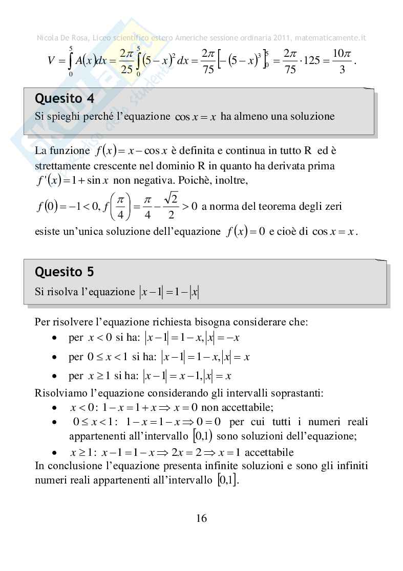 2011 - Liceo scientifico estero (Americhe), sessione ordinaria Pag. 16