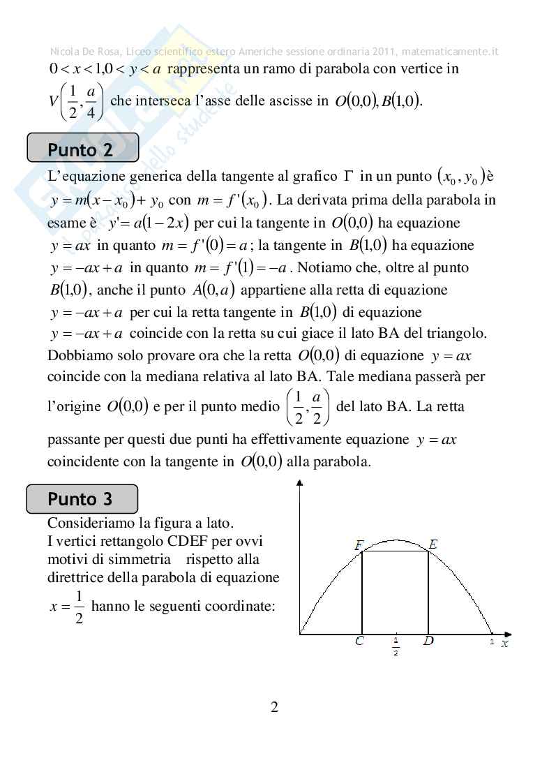 2011 - Liceo scientifico estero (Americhe), sessione ordinaria Pag. 2