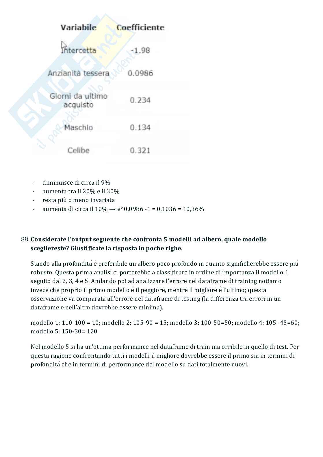 Domande Metodi per il marketing Pag. 16