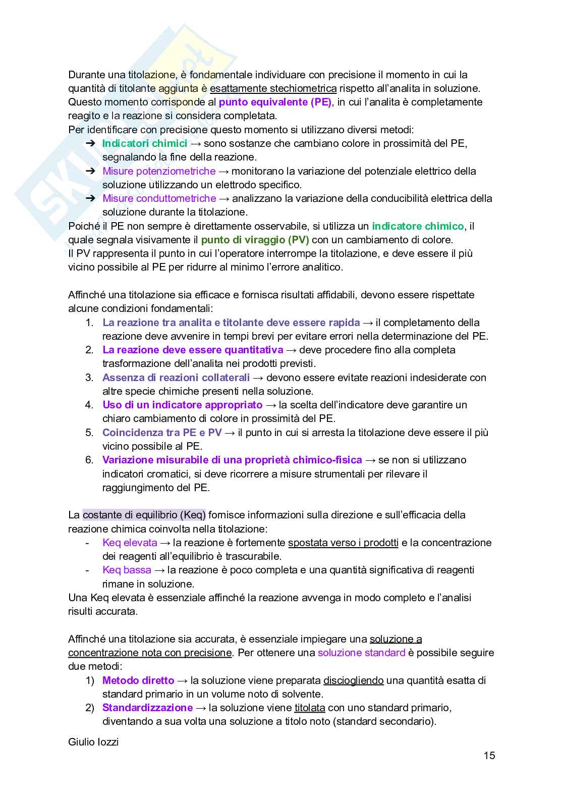 Chimica analitica Pag. 16