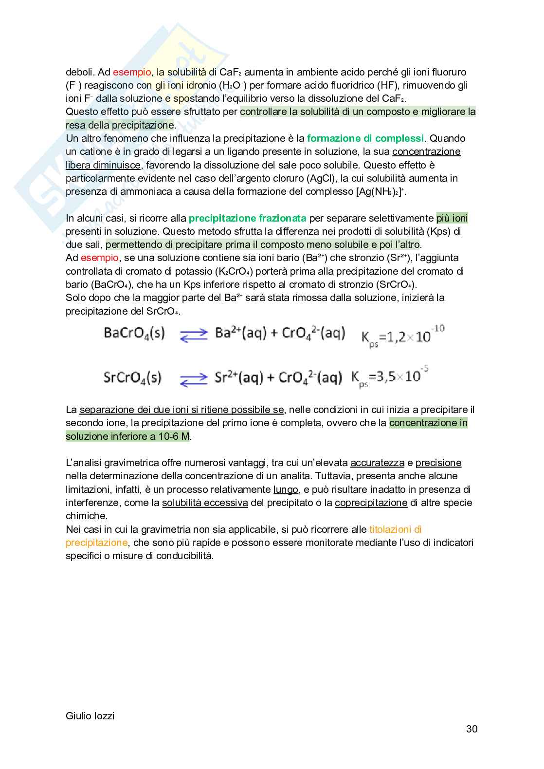 Chimica analitica Pag. 31