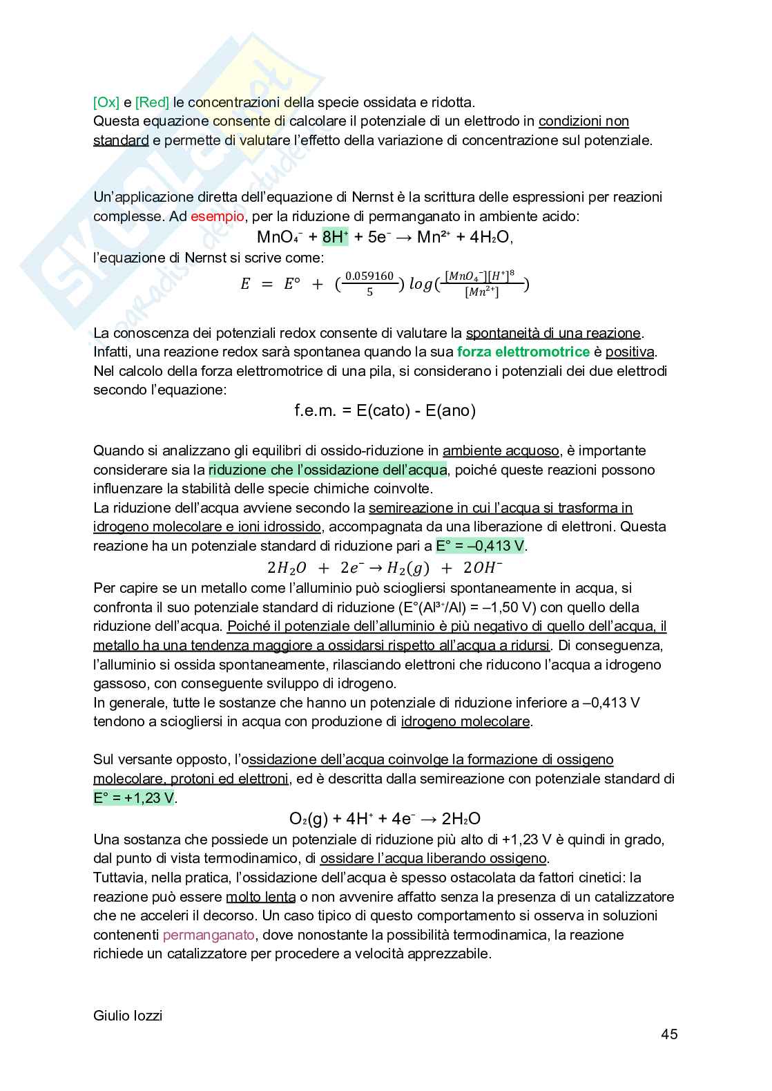 Chimica analitica Pag. 46