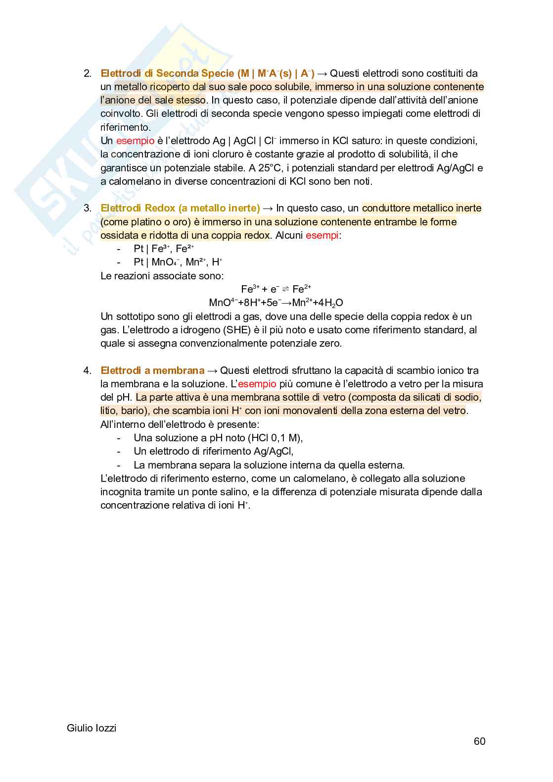 Chimica analitica Pag. 61
