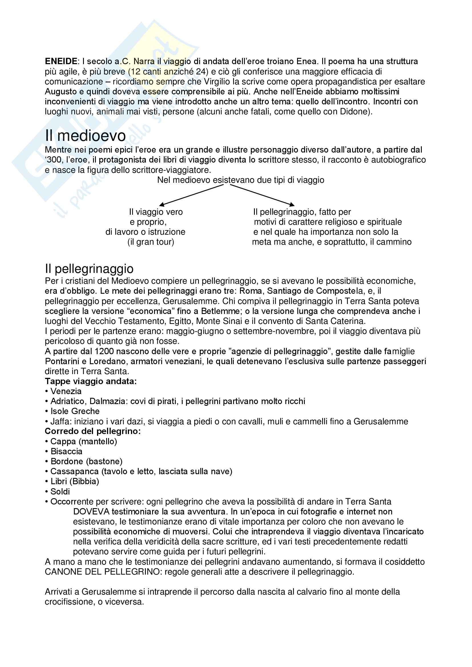 Letteratura italiana b -la narrativa di viaggio Pag. 2