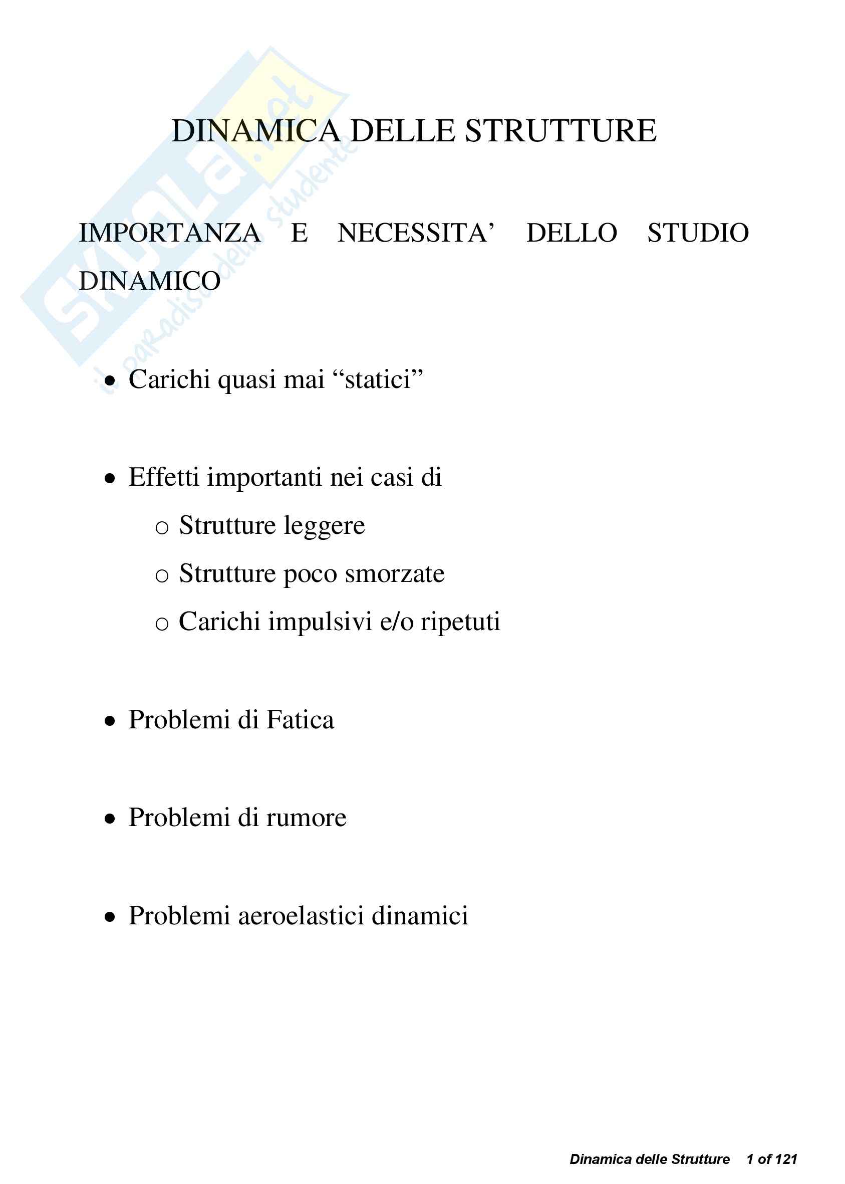 Costruzioni aeronautiche - dinamica delle strutture aeronautiche Pag. 1