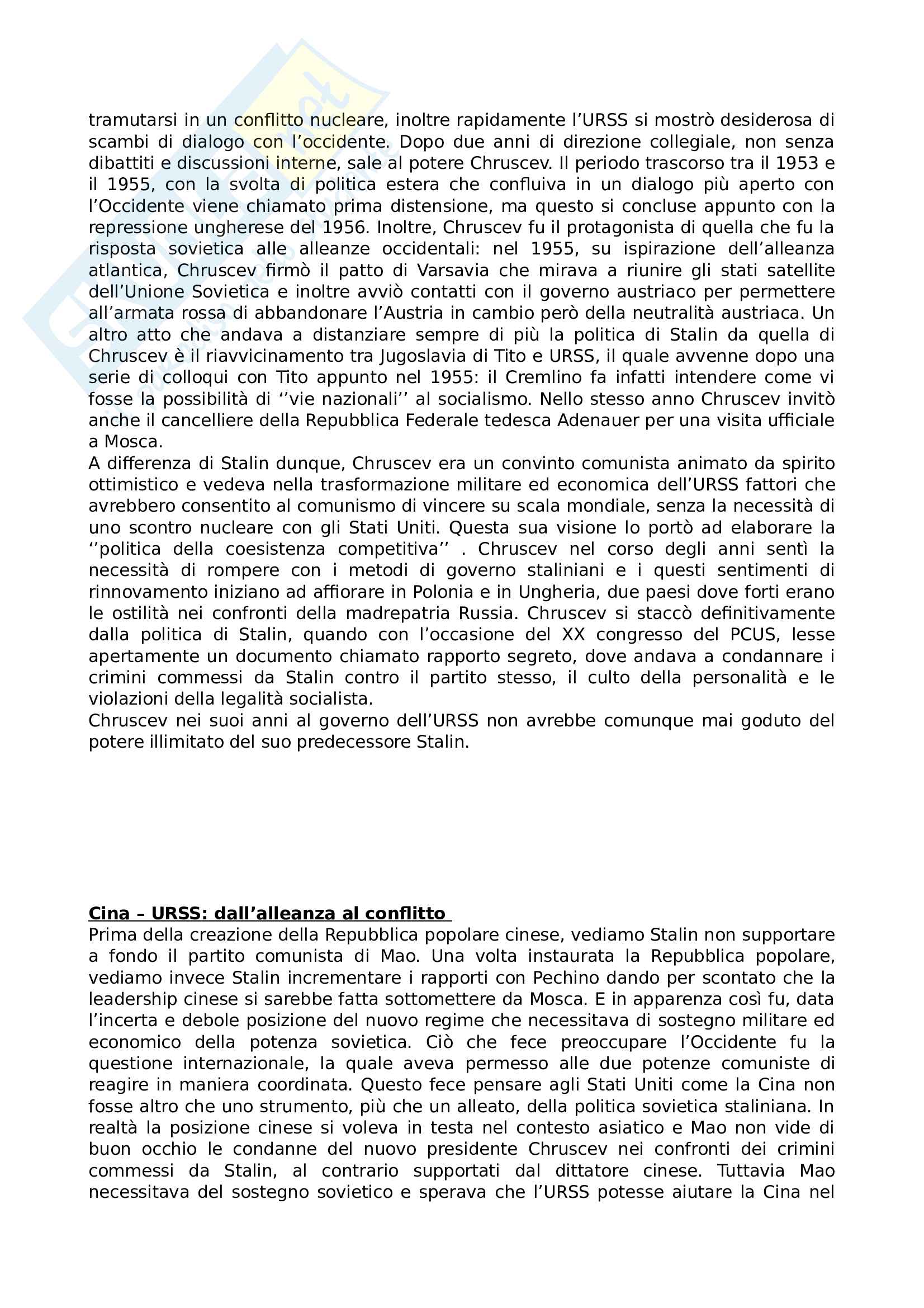 Storia delle relazioni internazionali - prof.ssa Calandri Pag. 11