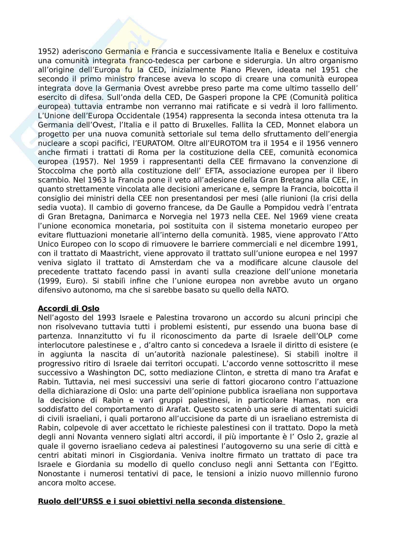 Storia delle relazioni internazionali - prof.ssa Calandri Pag. 21