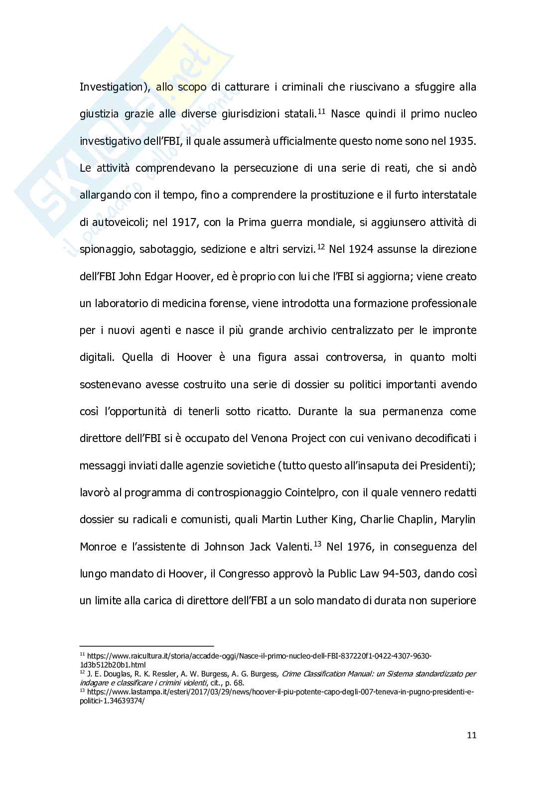 Criminal profiling: la figura del serial killer e il criminal profiling applicato allo studio di un caso italiano: “il mostro di Firenze” Pag. 11