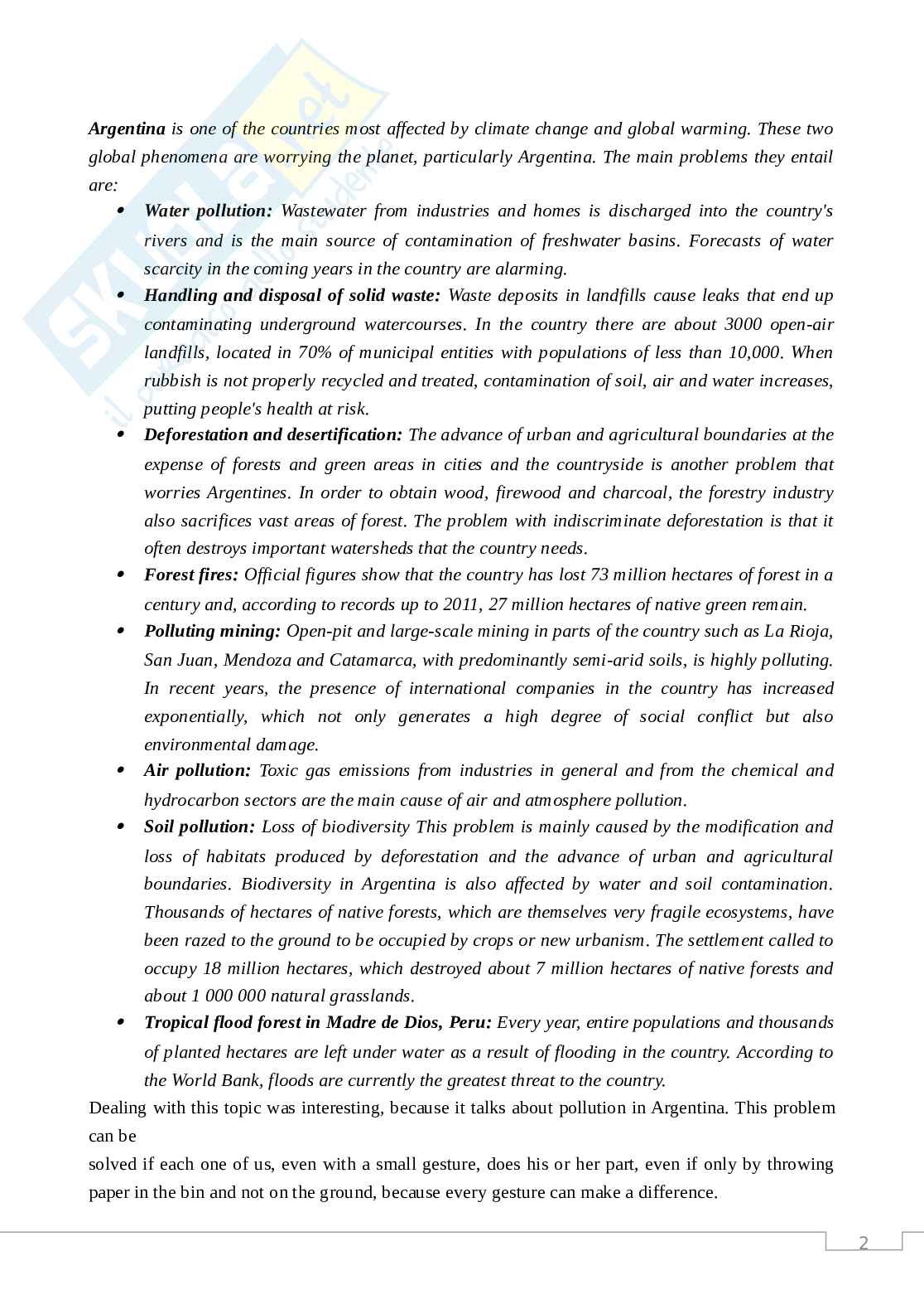 Tesina sulla lotta al cambiamento climatico Pag. 16