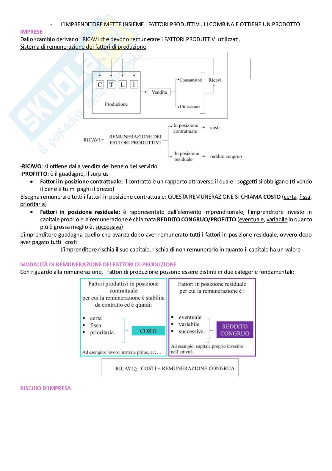 Riassunto esame Economia Aziendale, Prof. Paoloni Mauro, libro consigliato Introduzione ed orientamento allo studio delle aziende, Paoloni   Pag. 21