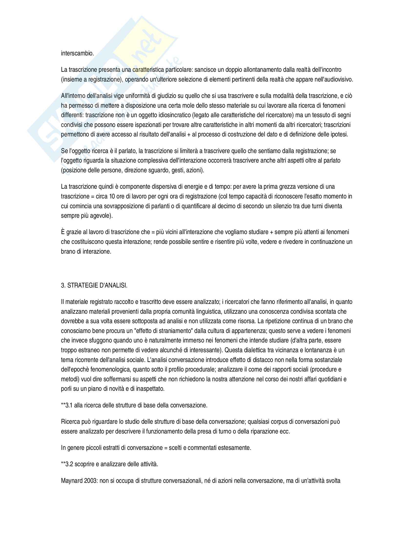 Riassunto esame Analisi delle pratiche conversazionali, prof. Spagnolli, libro consigliato L'analisi della conversazione, Fele Pag. 26