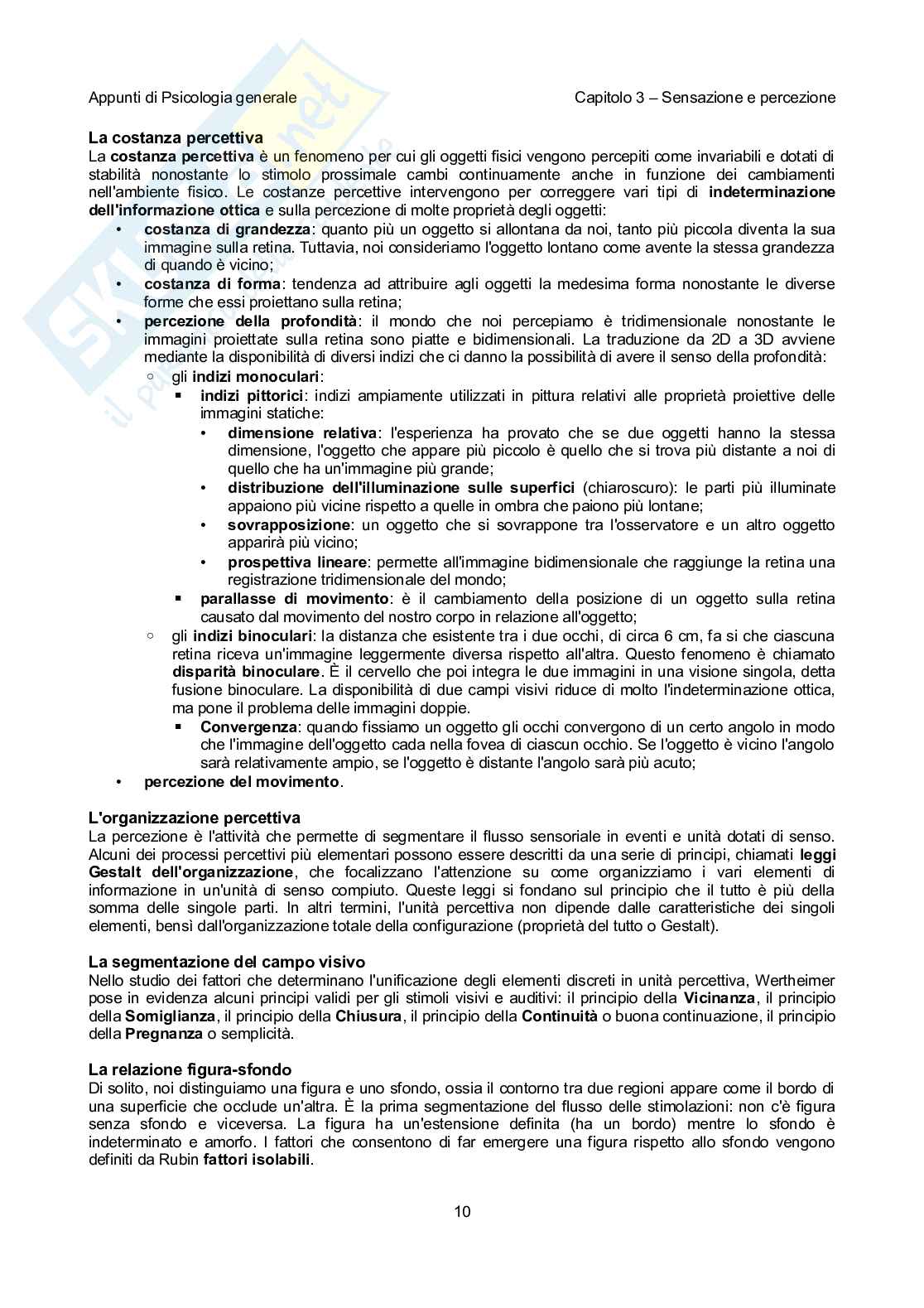 Appunti di Psicologia generale Pag. 11