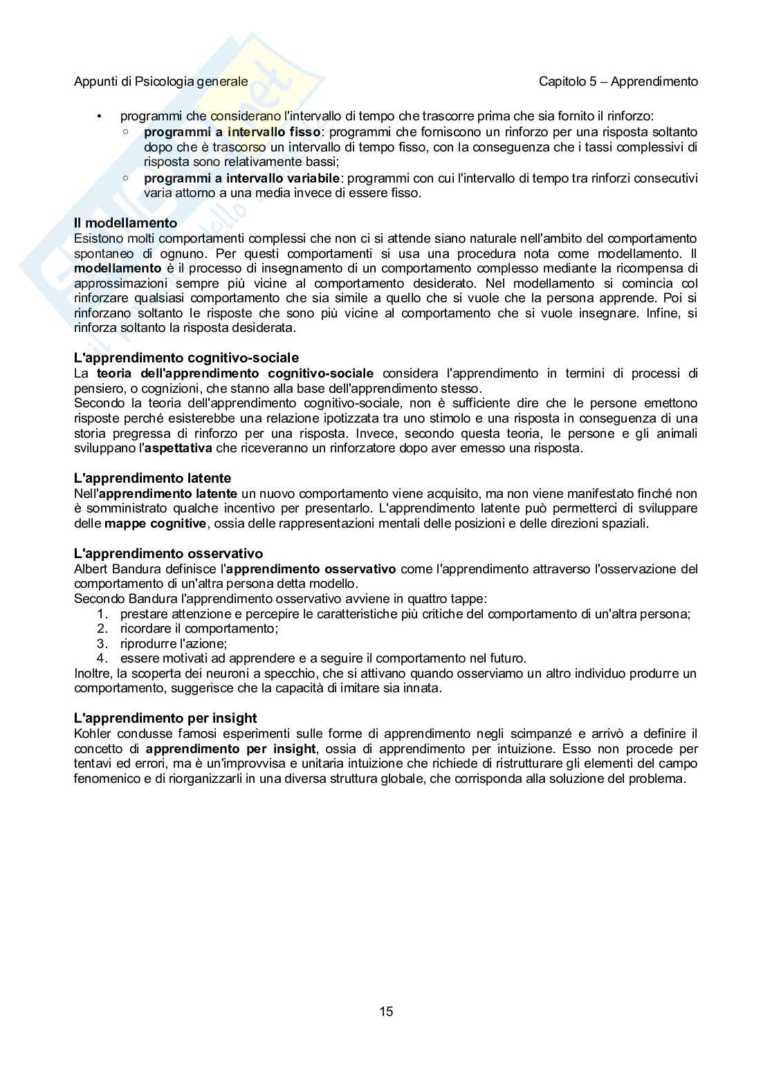 Appunti di Psicologia generale Pag. 16