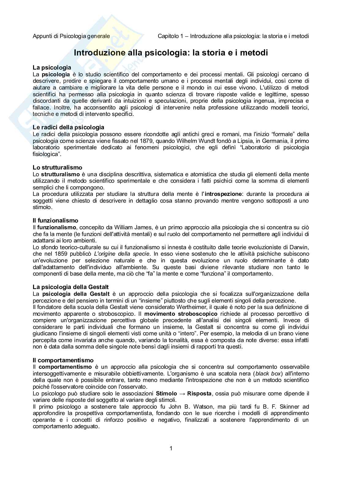 Appunti di Psicologia generale Pag. 2