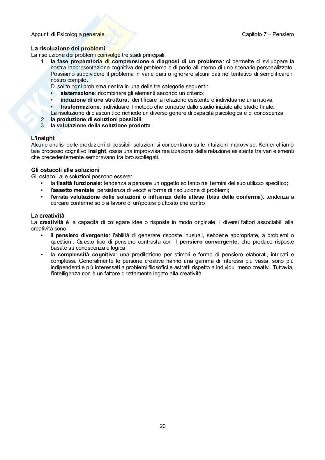 Appunti di Psicologia generale Pag. 21