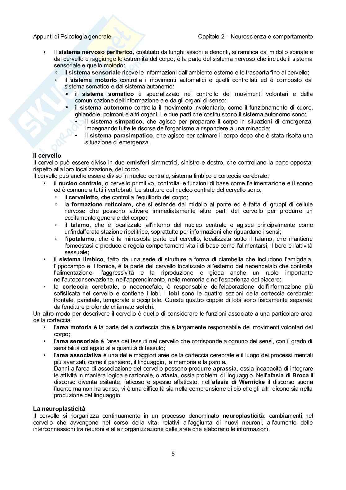 Appunti di Psicologia generale Pag. 6