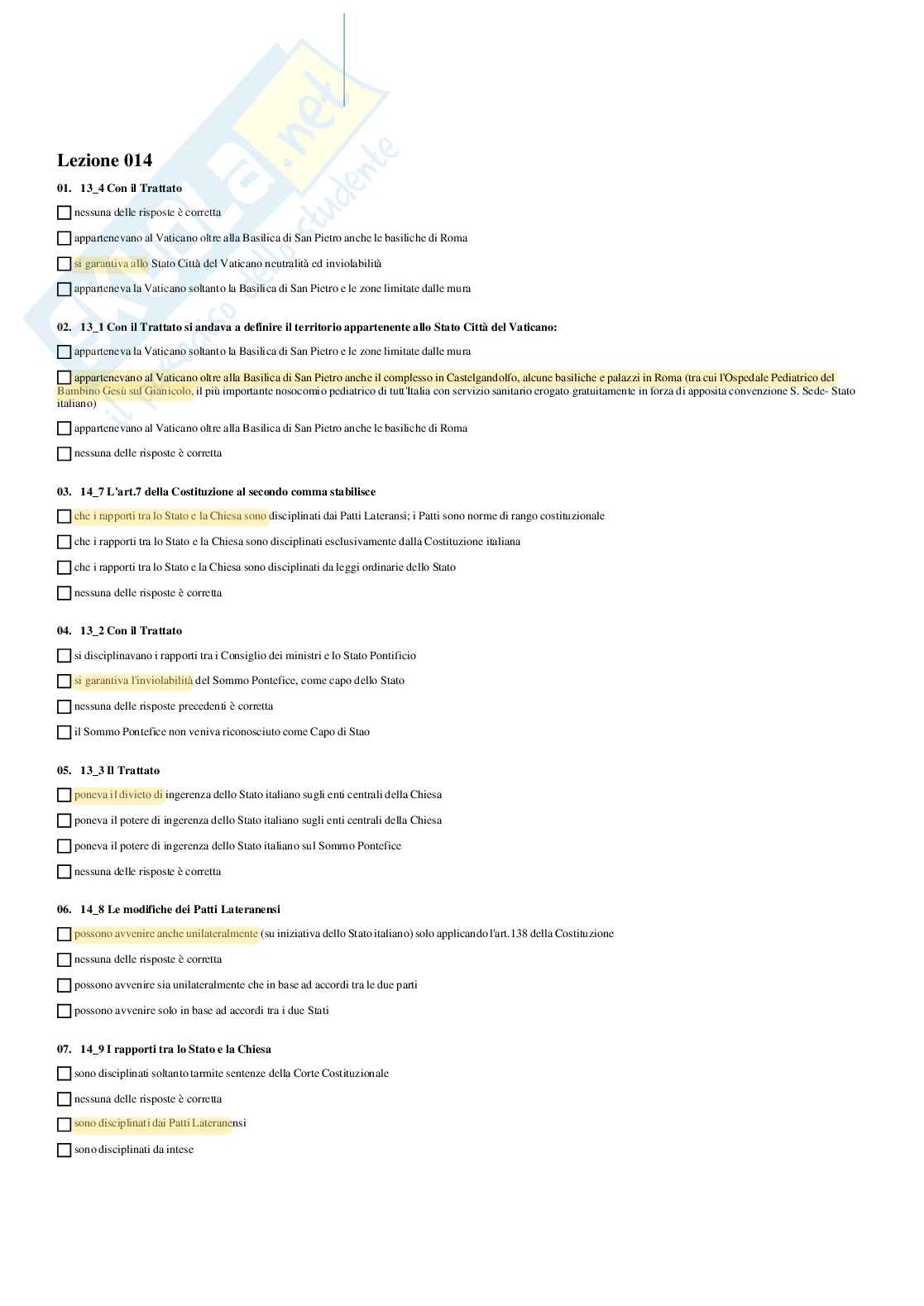 Paniere Diritto ecclesiastico Pag. 21