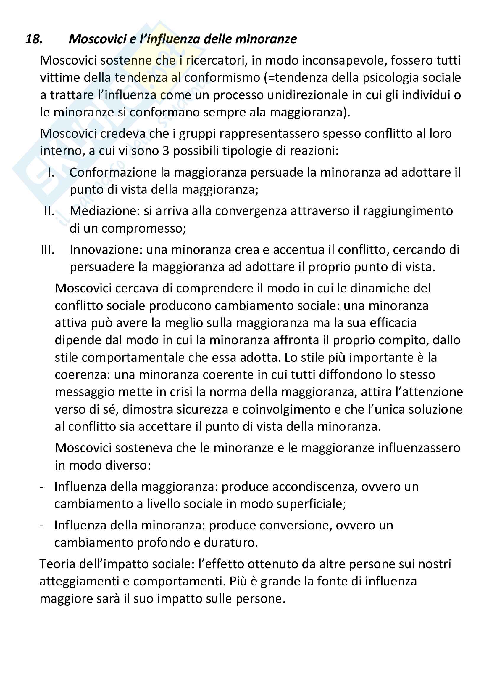 Psicologia sociale, teorie ed applicazioni, ricerche e protagonisti della ricerca sociale e deumanizzazione Pag. 21
