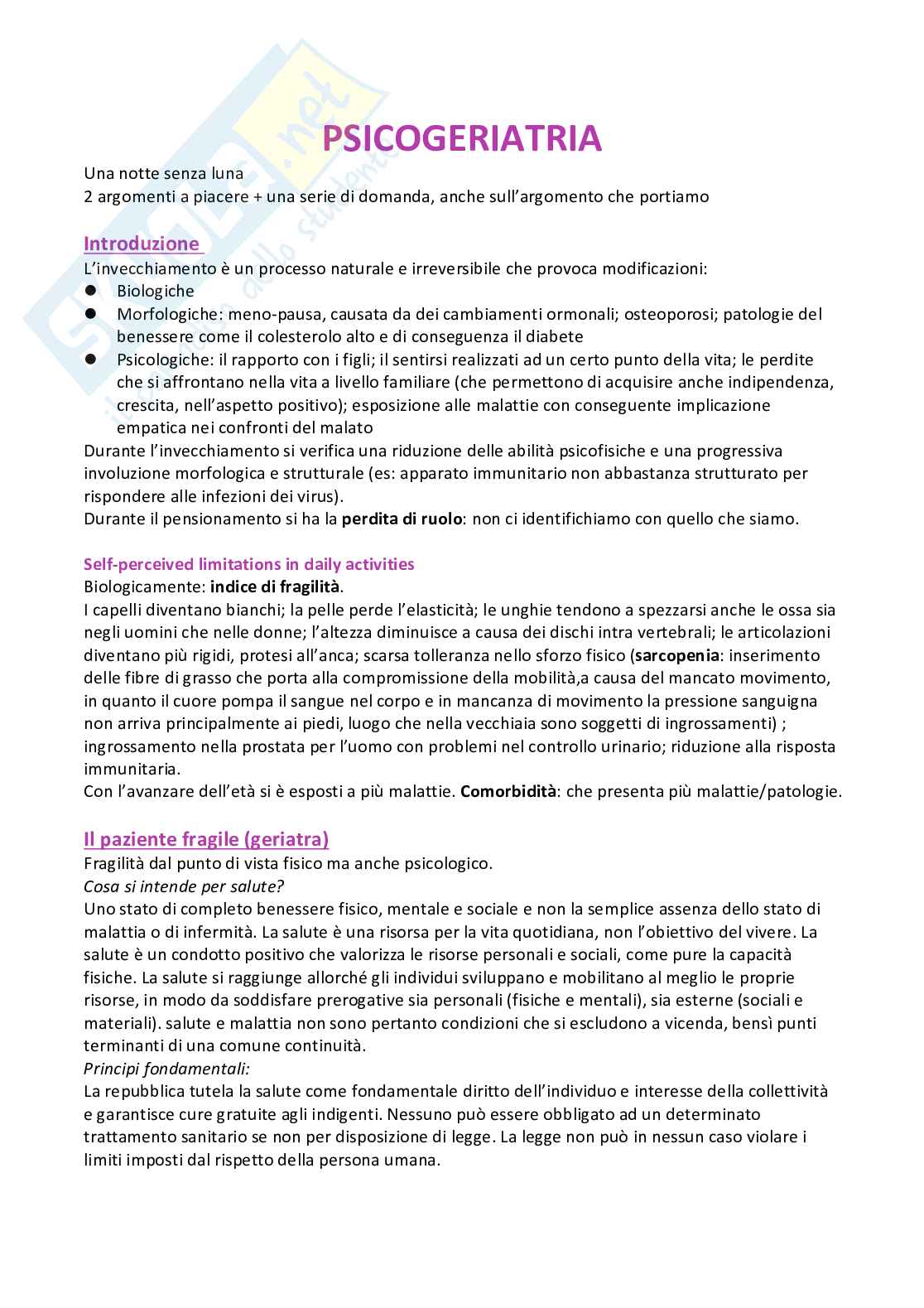 Psicogeriatria Pag. 1