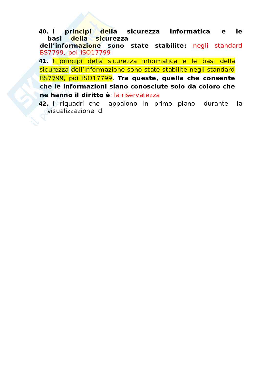 Nuovo Sicurezza dei sistemi informatici Pag. 6