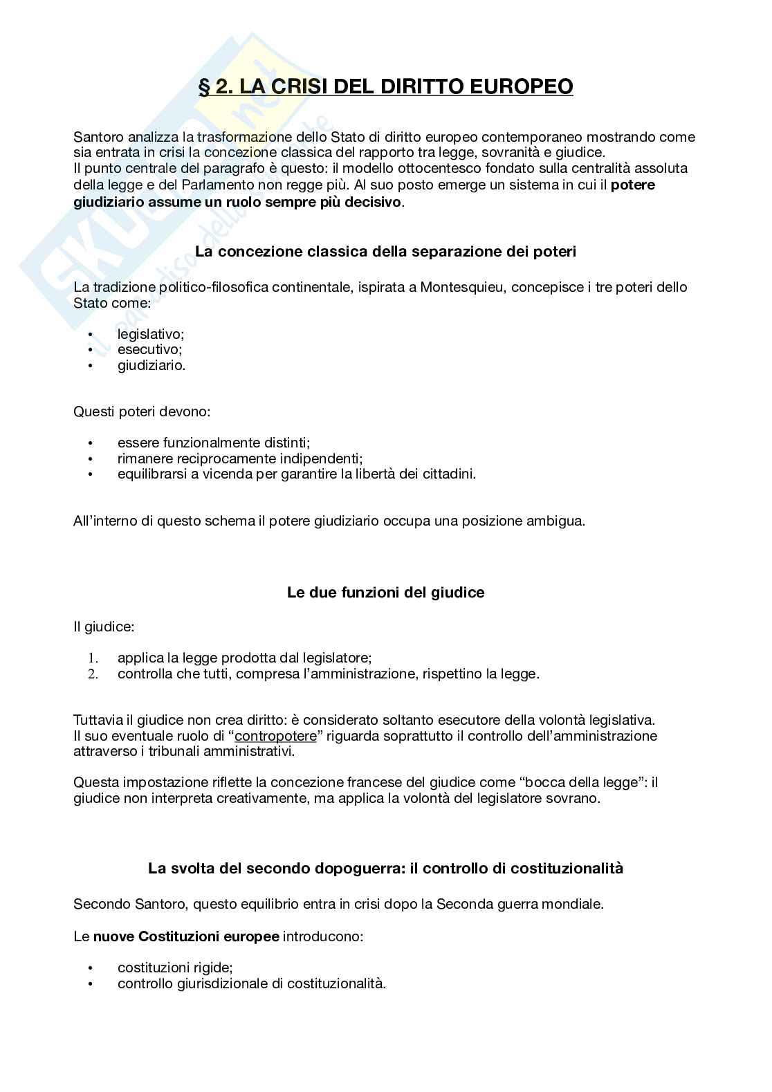 Riassunto esame Filosofia del Diritto, Prof. Re Lucia, libro consigliato Diritto e Diritti: lo Stato di diritto nell’era della globalizzazione, Santoro Pag. 11
