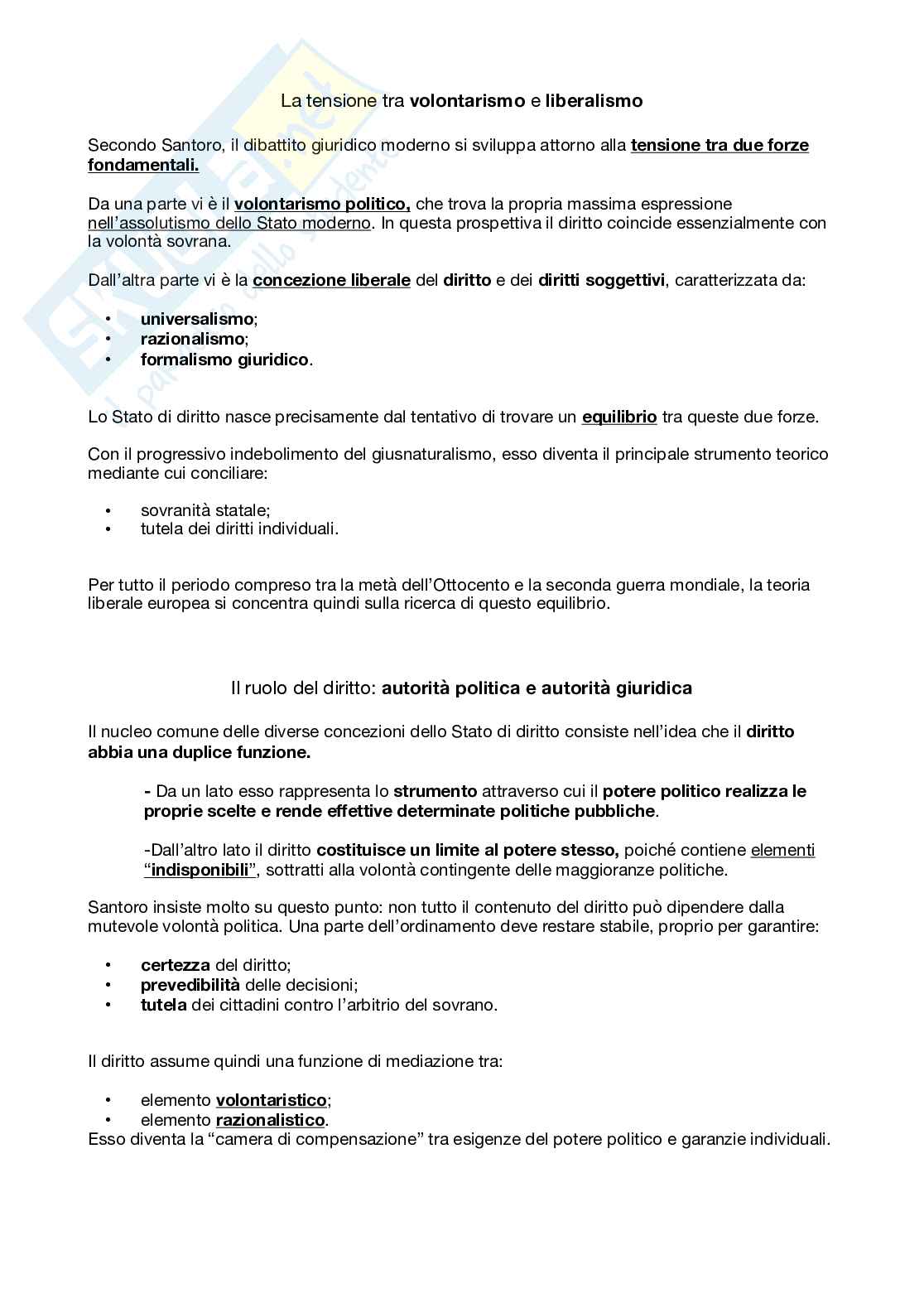 Riassunto esame Filosofia del Diritto, Prof. Re Lucia, libro consigliato Diritto e Diritti: lo Stato di diritto nell’era della globalizzazione, Santoro Pag. 2