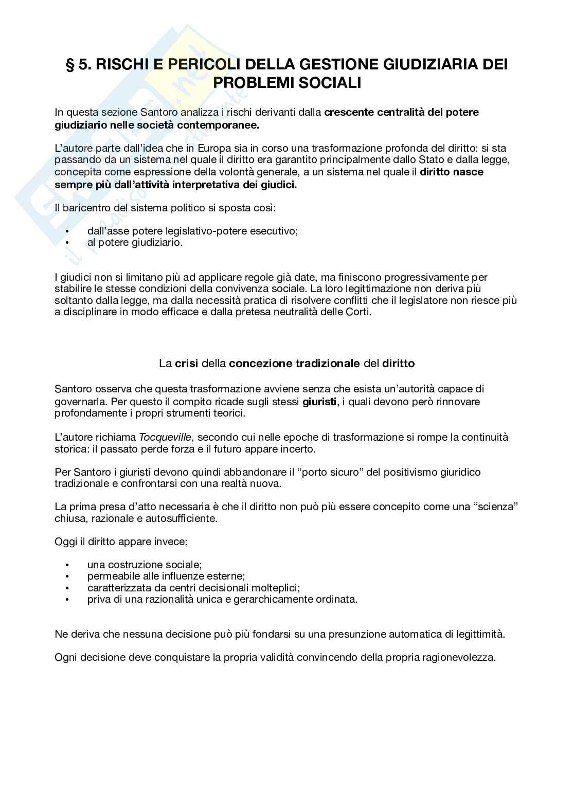 Riassunto esame Filosofia del Diritto, Prof. Re Lucia, libro consigliato Diritto e Diritti: lo Stato di diritto nell’era della globalizzazione, Santoro Pag. 46