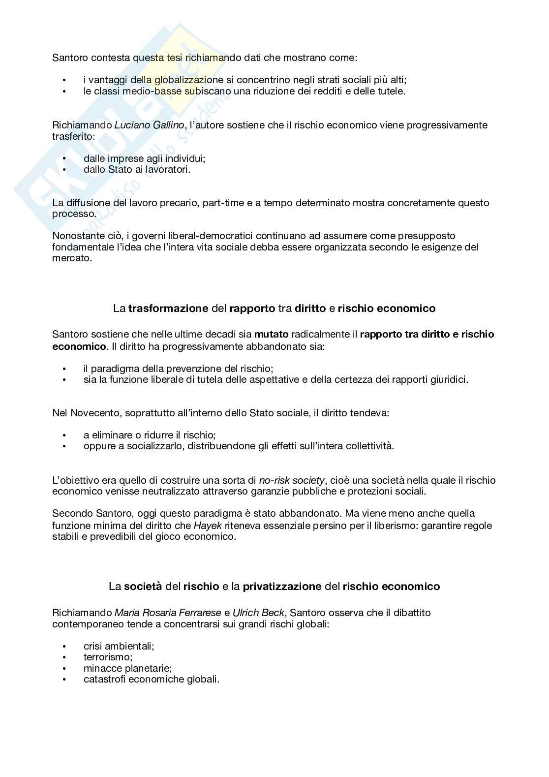 Riassunto esame Filosofia del Diritto, Prof. Re Lucia, libro consigliato Diritto e Diritti: lo Stato di diritto nell’era della globalizzazione, Santoro Pag. 56