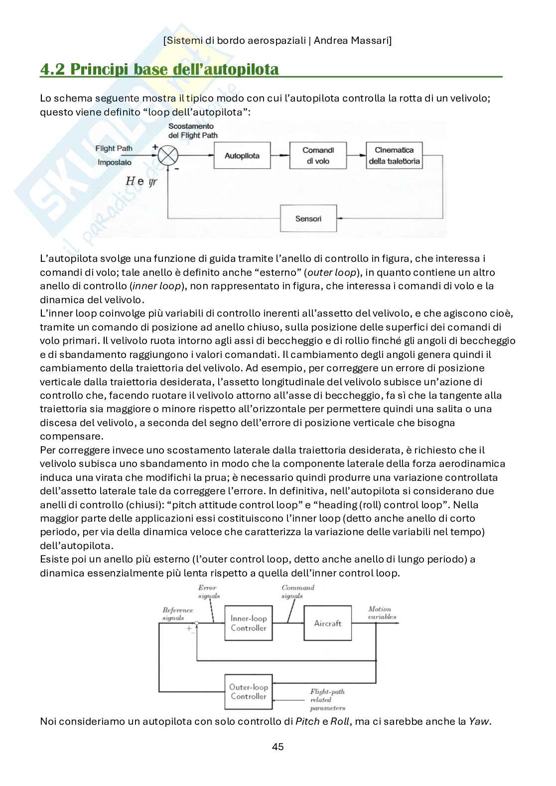 Sistemi di bordo aerospaziali, 2025/2026 Pag. 46