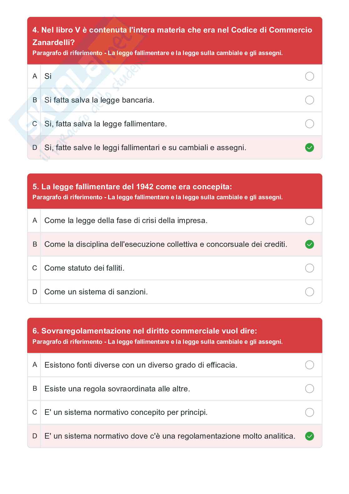 Tutte le 610 domande di Diritto commerciale avanzato - 2024/25 Pag. 2