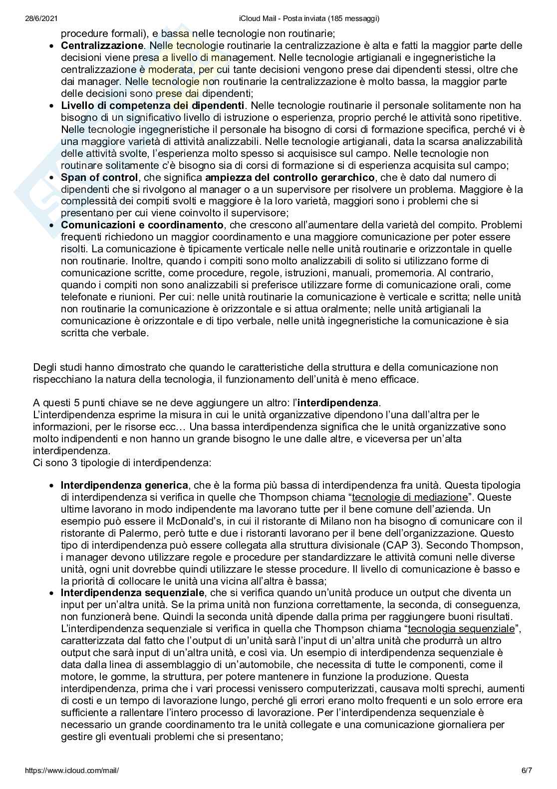 Riassunto esame Organizzazione Aziendale, prof. Ingrassia, libro consigliato Organizzazione aziendale. Apogeo, Daft Pag. 6