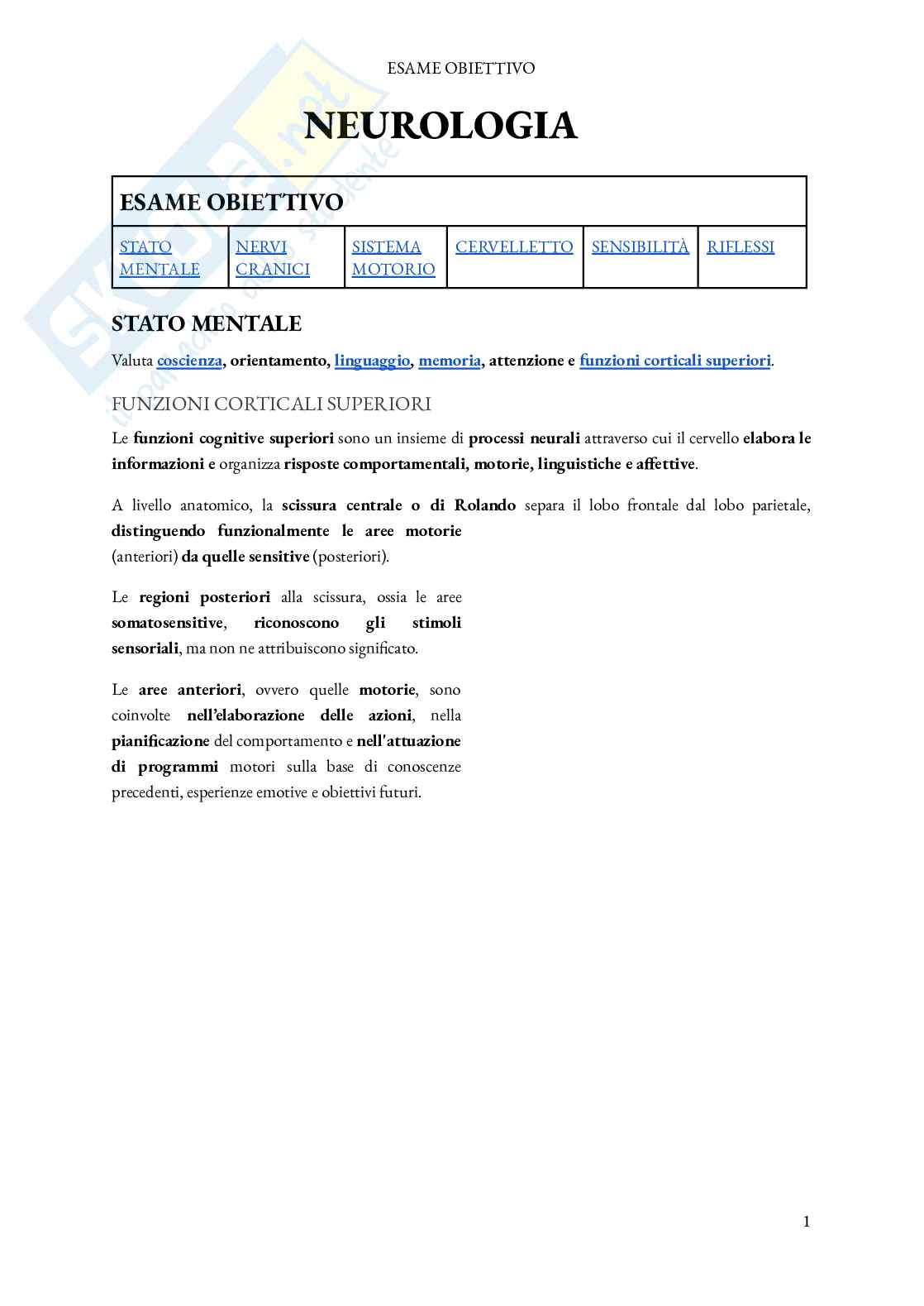 Road to Exam - Neurologia e riabilitazione neurologica Pag. 1