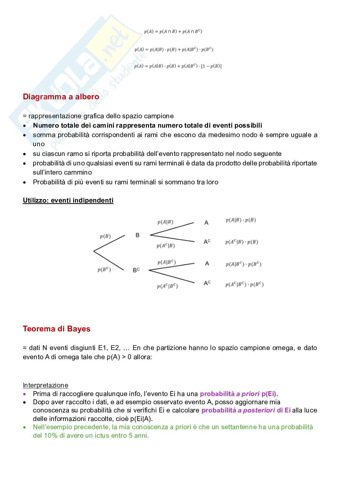 Appunti completi di Biostatistica - teoria Pag. 41