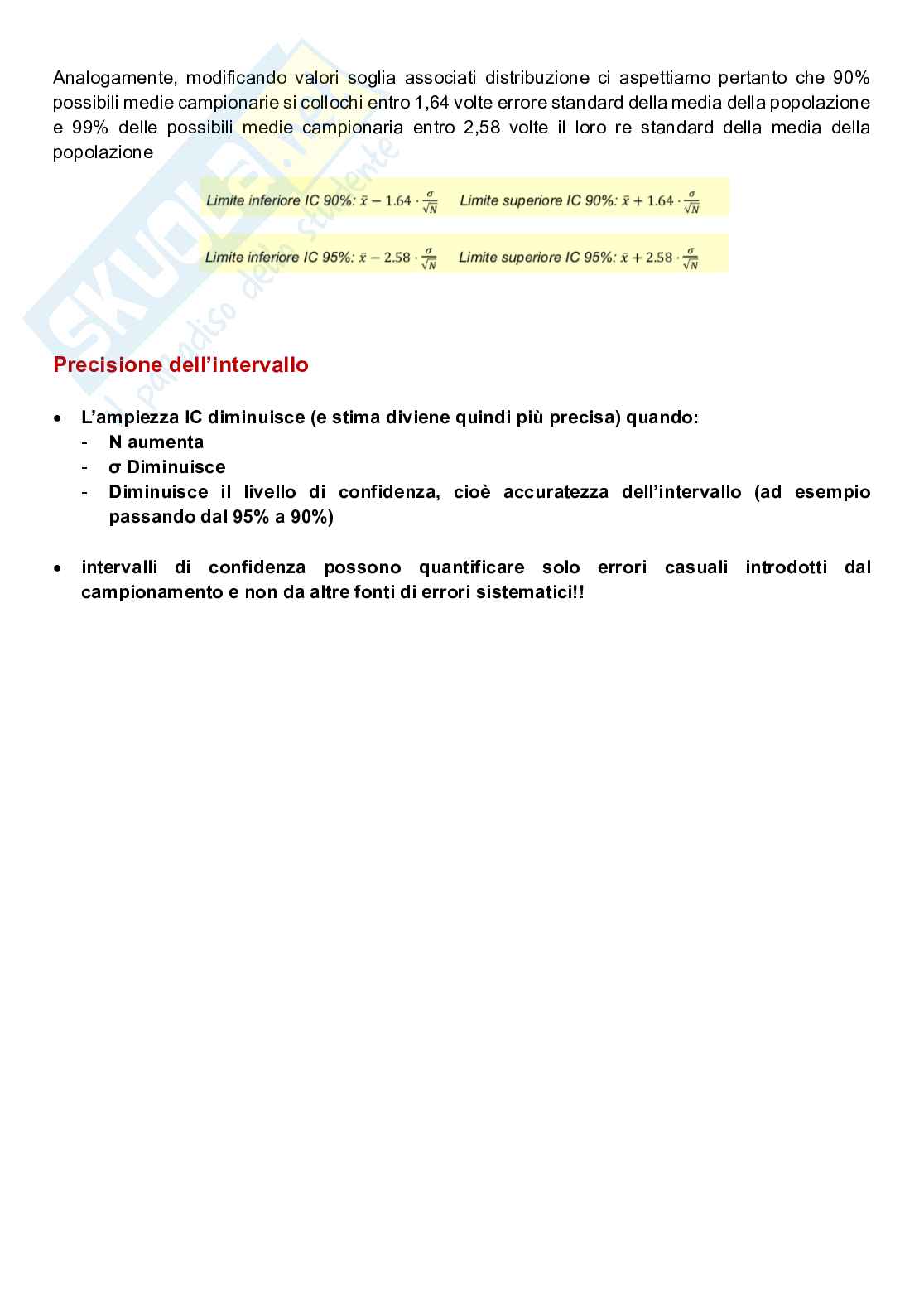 Appunti completi di Biostatistica - teoria Pag. 61