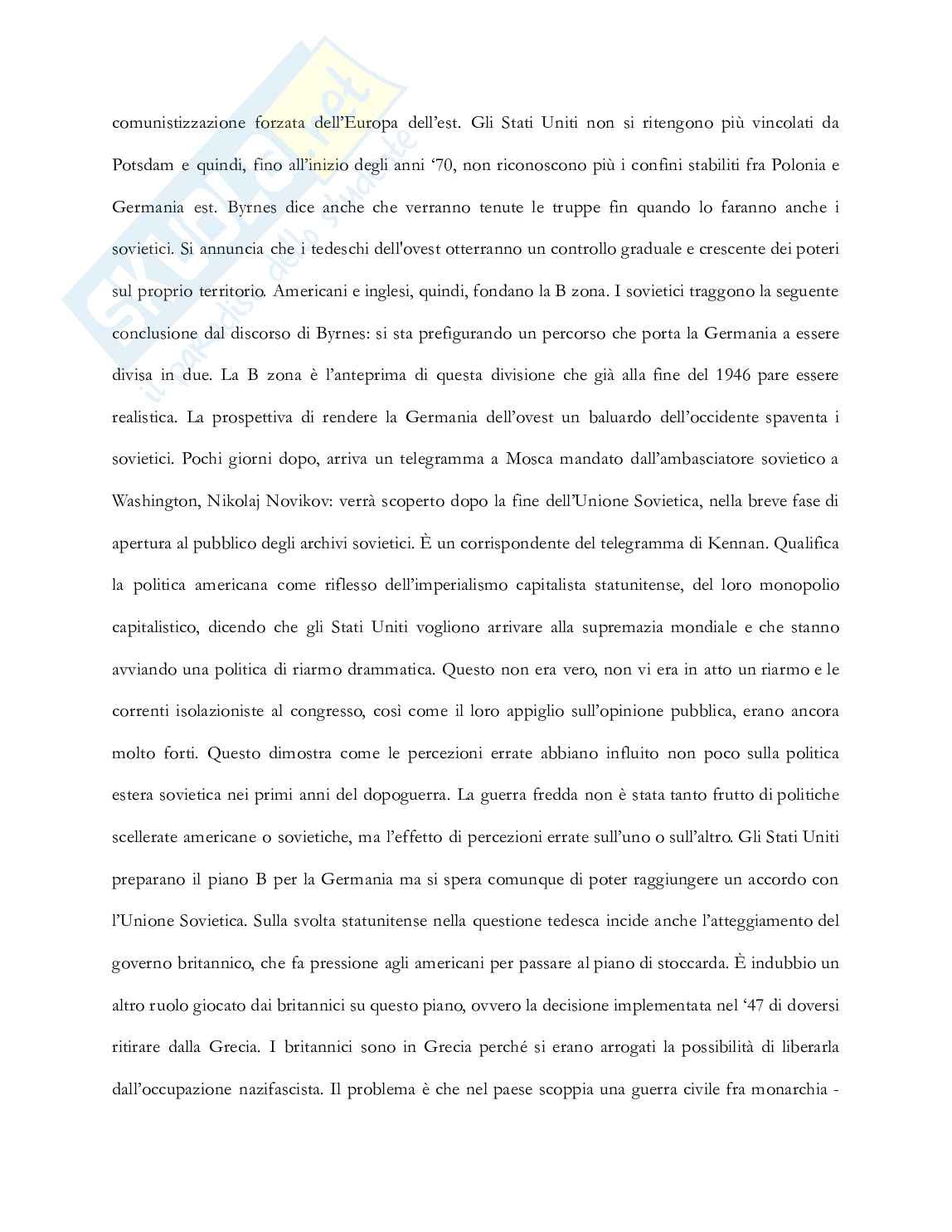 Riassunto esame Storia delle relazioni internazionali, Prof. Vignati Daniela, libro consigliato Storia delle relazioni internazionali , Di Nolfo  Pag. 76