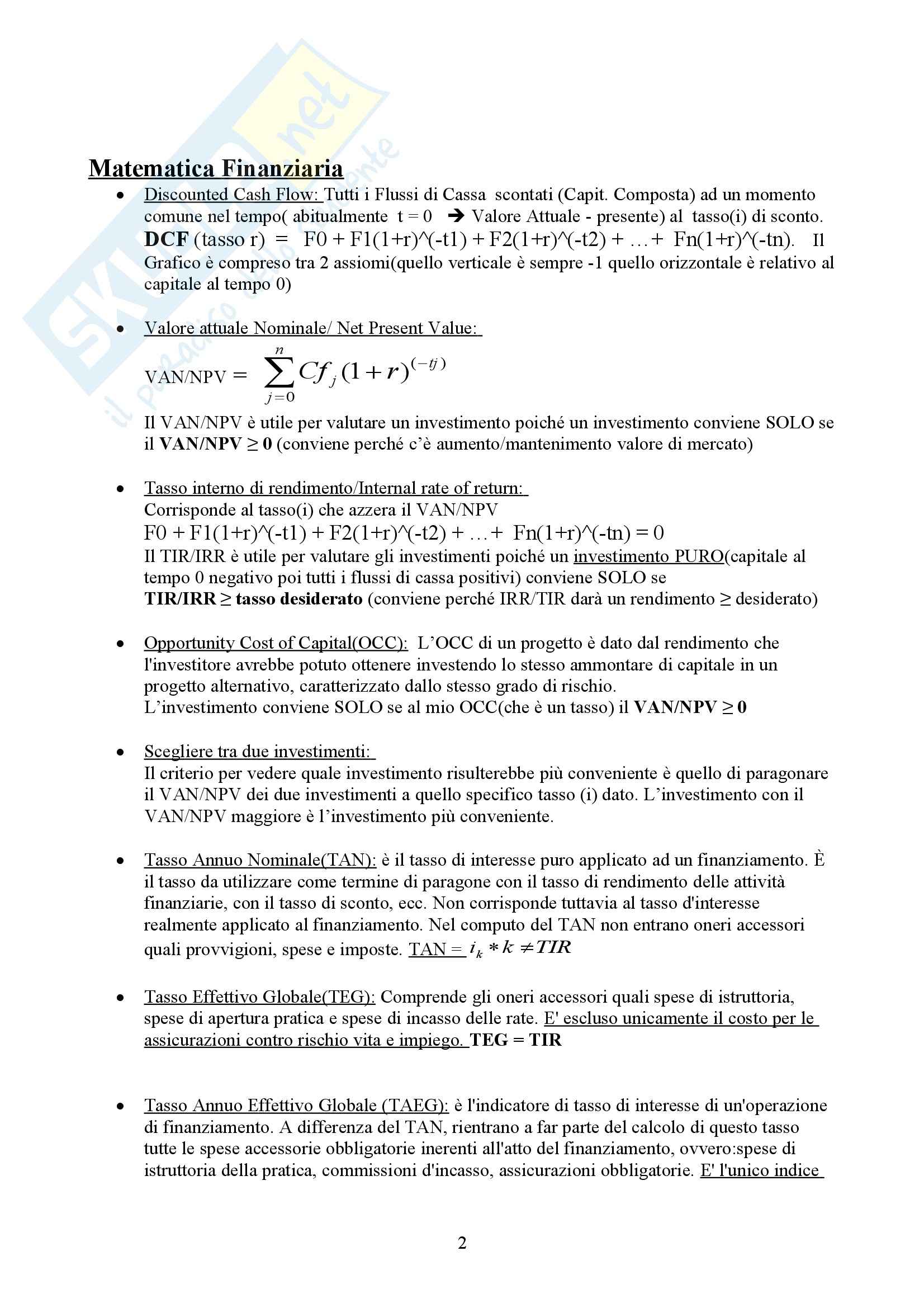 Formulario metodi quantitativi Pag. 2