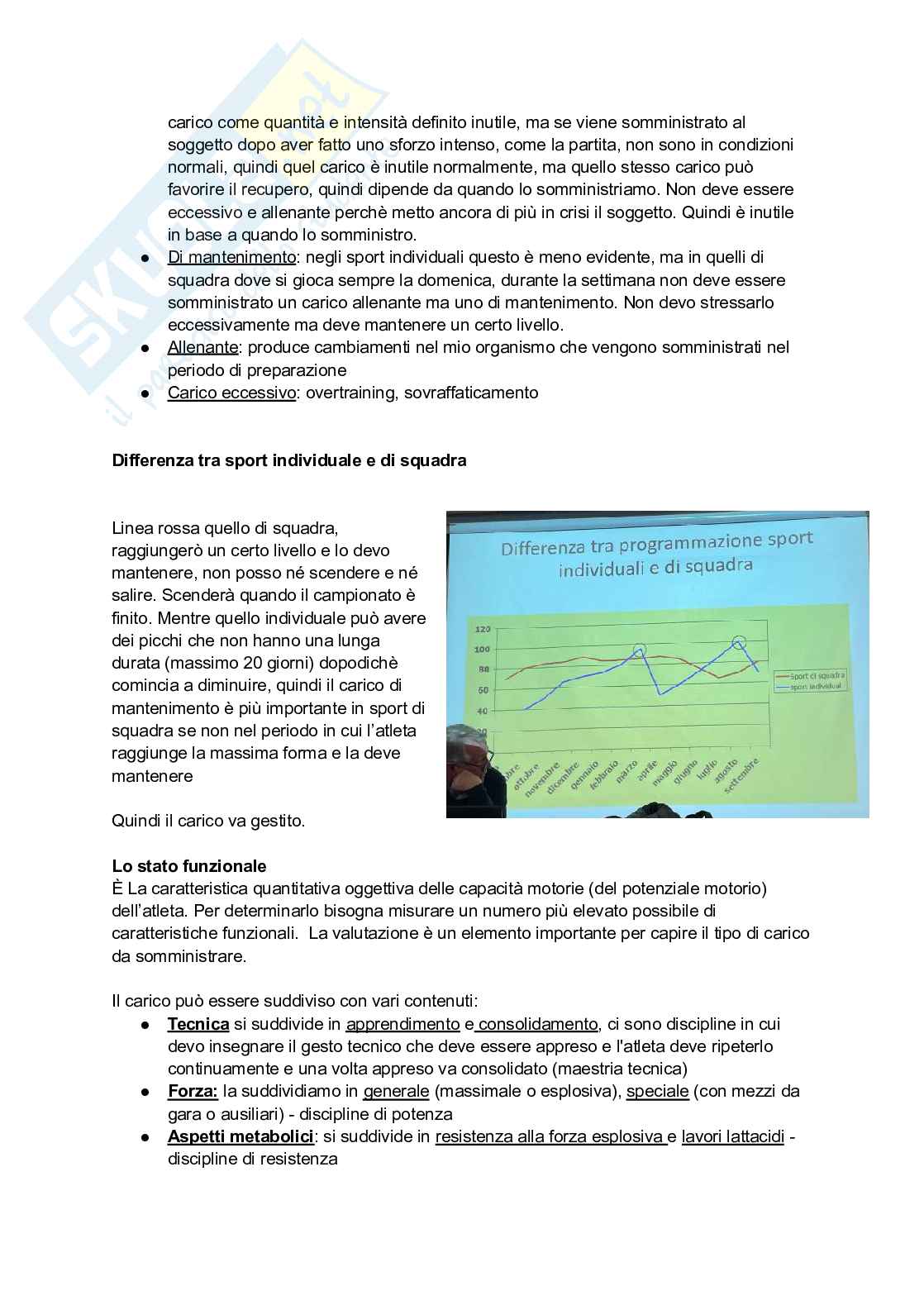   Modulo: Programmazione e periodizzazione dell’allenamento negli sport individuali Pag. 11
