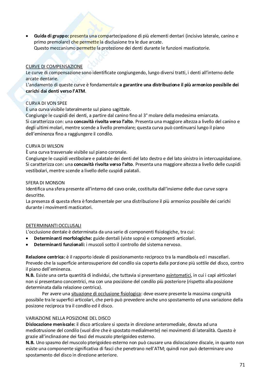Anatomia oro facciale Pag. 71