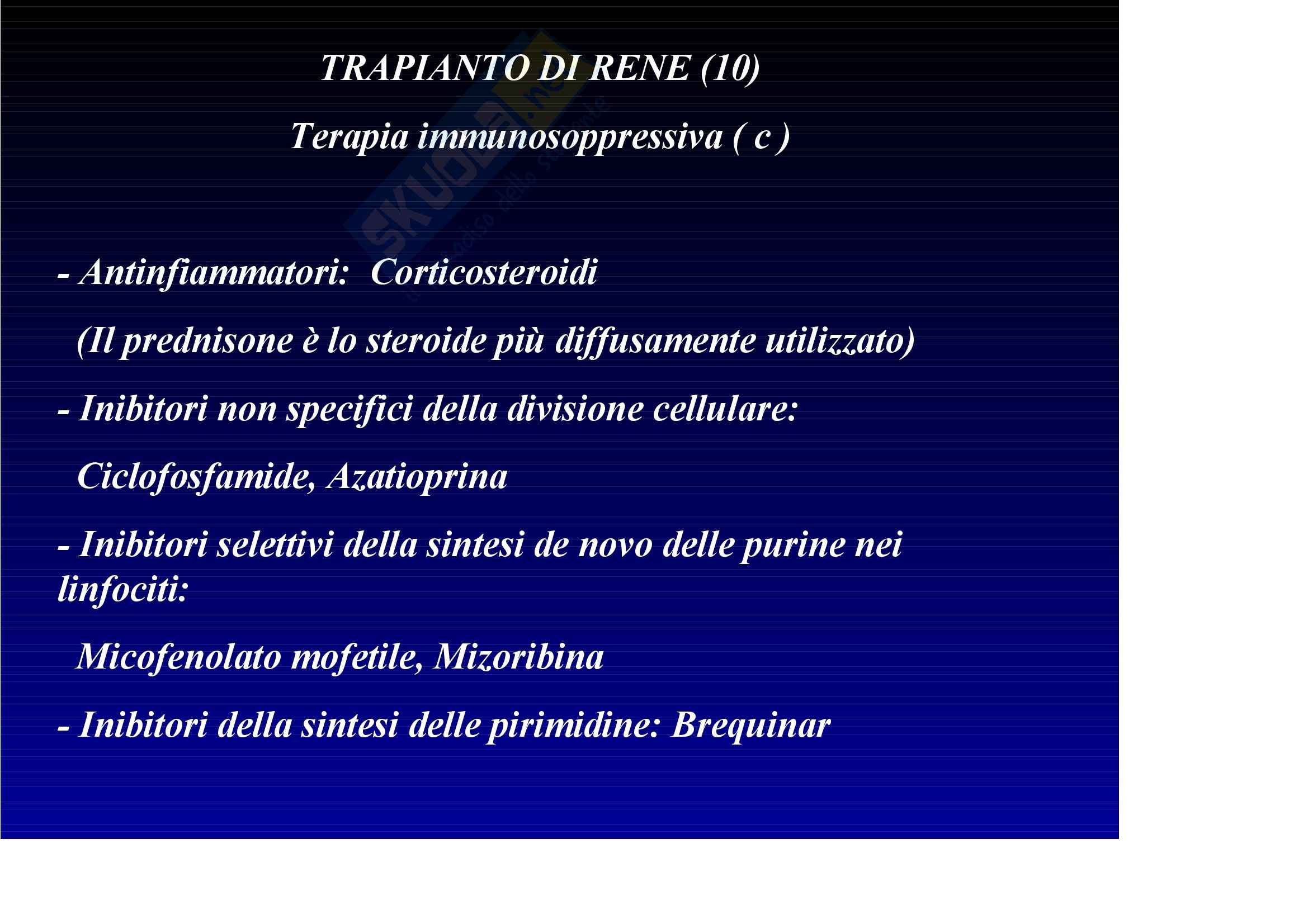 Nefrologia e urologia – Trapianto renale Pag. 26