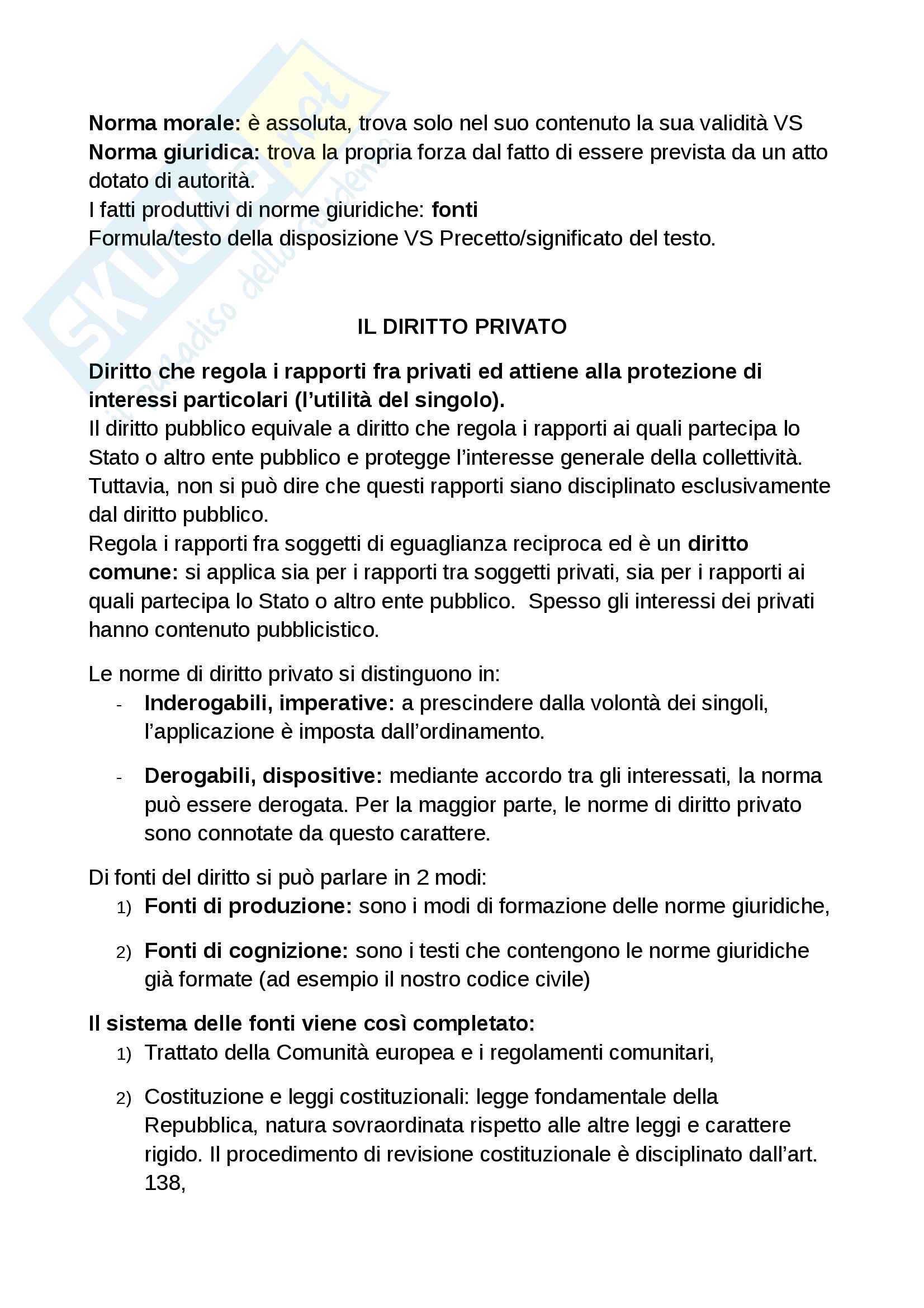 Riassunto esame diritto privato, prof. Cesaro, libro consigliato Manuale di diritto privato, Torrente Pag. 2