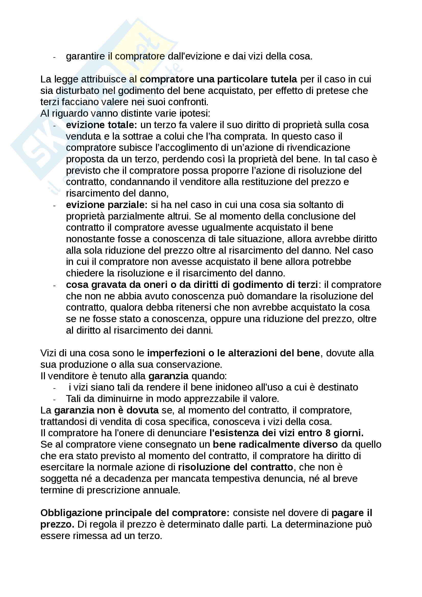 Riassunto esame diritto privato, prof. Cesaro, libro consigliato Manuale di diritto privato, Torrente Pag. 96