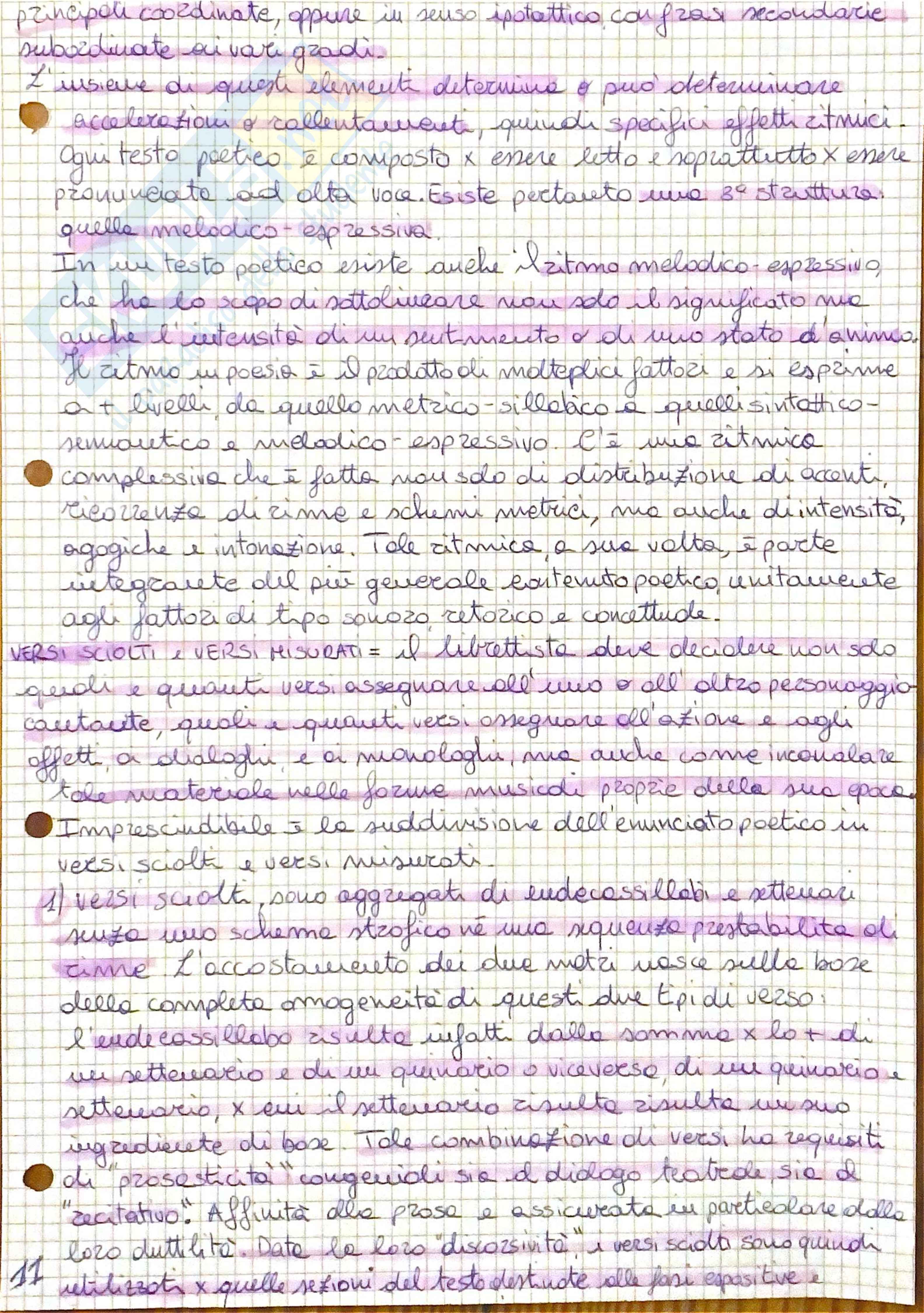 Riassunto esame Drammaturgia musicale, Prof. D'Ovidio Antonella, libro consigliato Un teatro tutto cantato, Staffieri Pag. 11