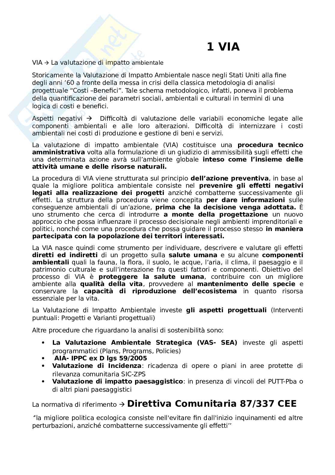 Valutazione di Impatto Ambientale  Pag. 1