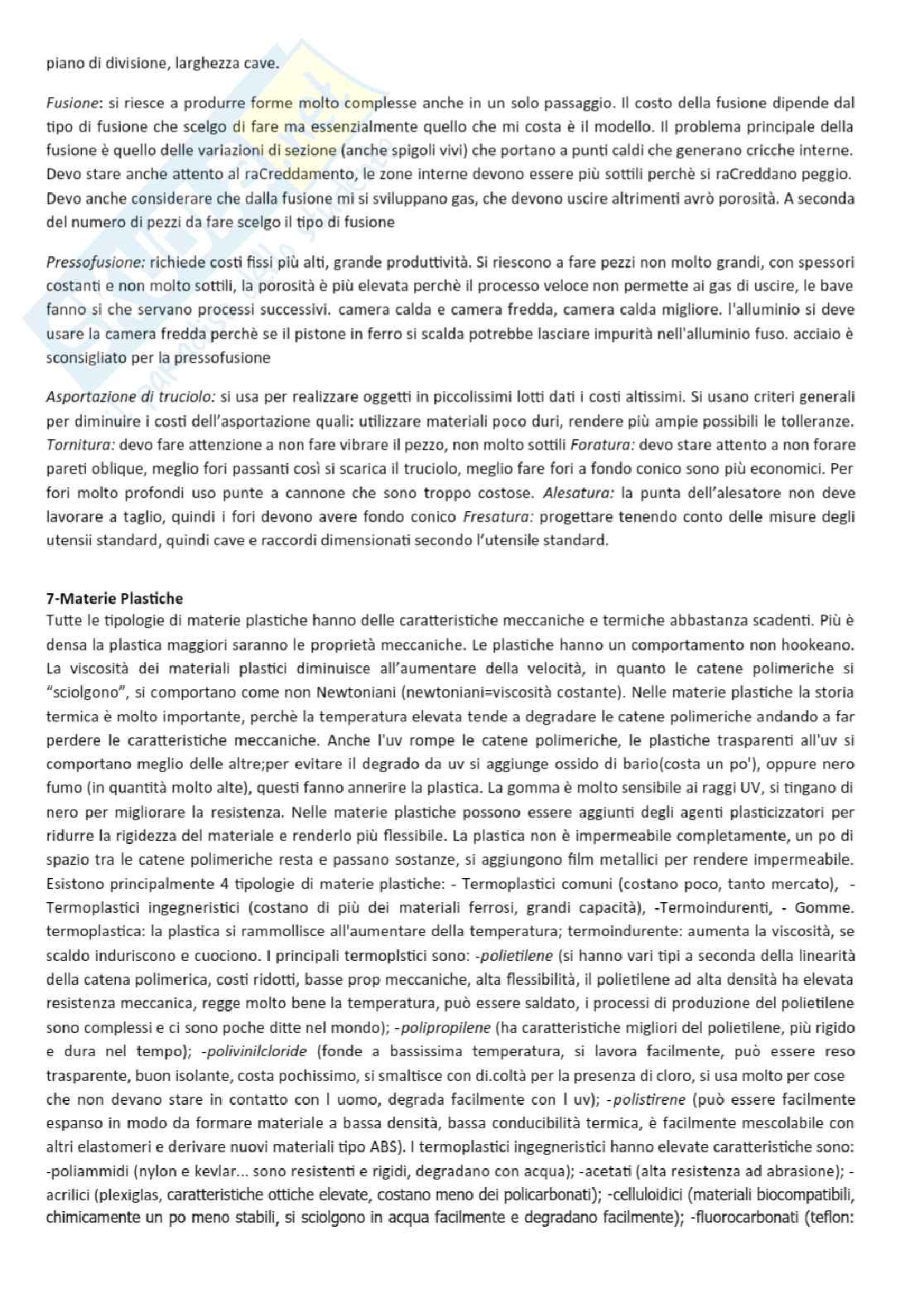 Studio del prodotto e del processo - Riassunto del corso Pag. 6