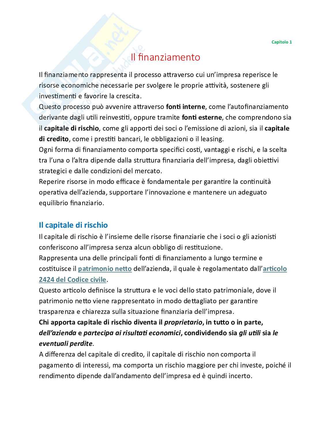 Economia aziendale - Pratica, parte 1 - La gestione esterna Pag. 1