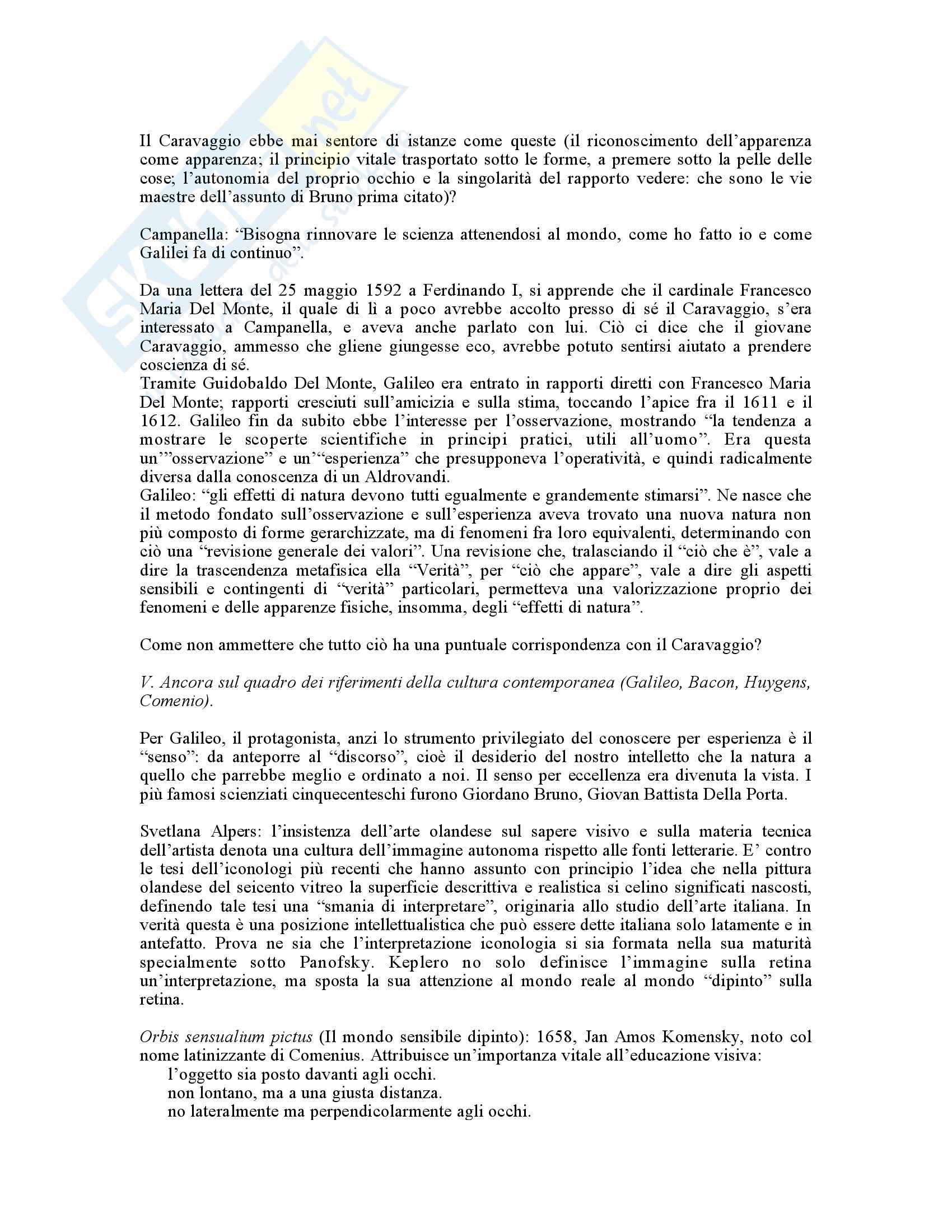 Arte - l'incredulità del Caravaggio - Appunti Pag. 11